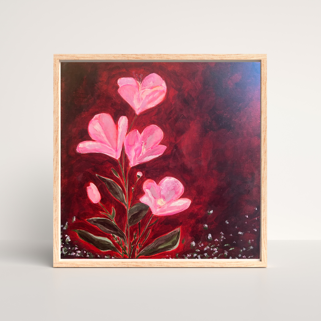 Crimson Blossoms Print