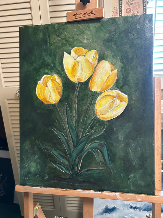 Sunlit Tulips 16"x20" image 0